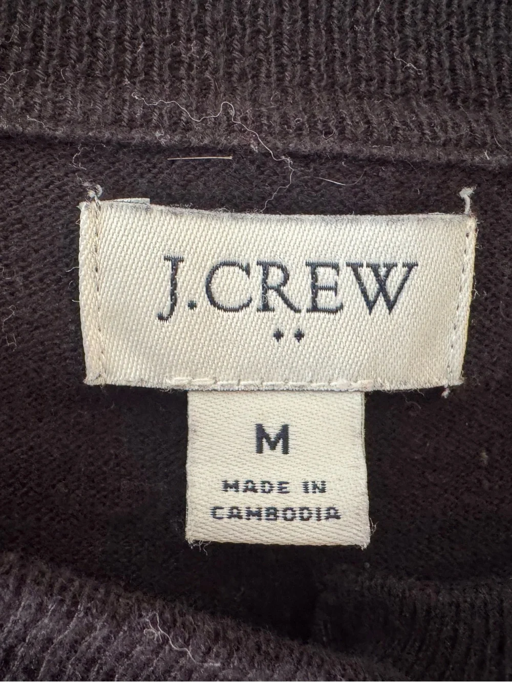 J. Crew Black Crewneck Button-Front Cardigan